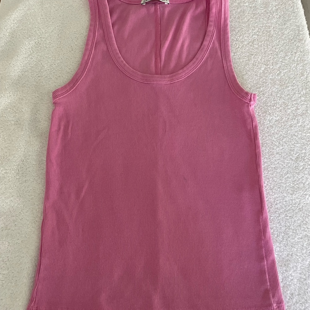Zara Fuchsia Ribbed Tank Top
